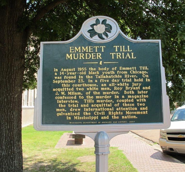 Mississippi Department of Archives and History sign. Dedicated 2007. The Emmett Till Memorial Commission of Tallahatchie County originally wanted all the signs on their Tallahatchie Civil Rights Driving Tour to look like this and be endorsed by the MDAH. Ultimately, the MDAH would only sponsor one sign; the remainder were created by Charleston Industries.