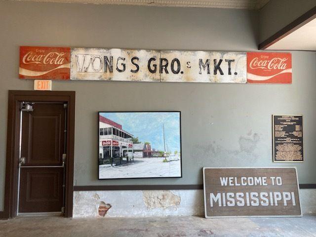 Interior of Emmett Till Interpretive Center, across the street from the courthouse.